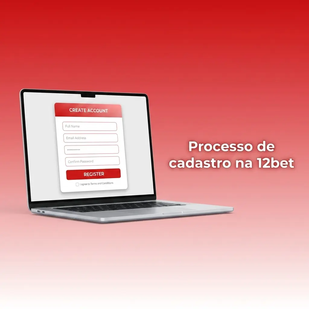 Tela de cadastro na 12bet com formulário para dados pessoais, criação de senha e verificação de conta